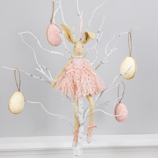 13" Plush Ballerina Bunny Easter Wall Decoration